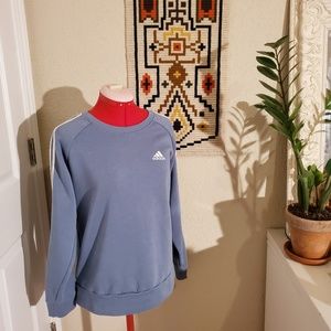 Adidas Blue Fleece Crewneck Sweatshirt